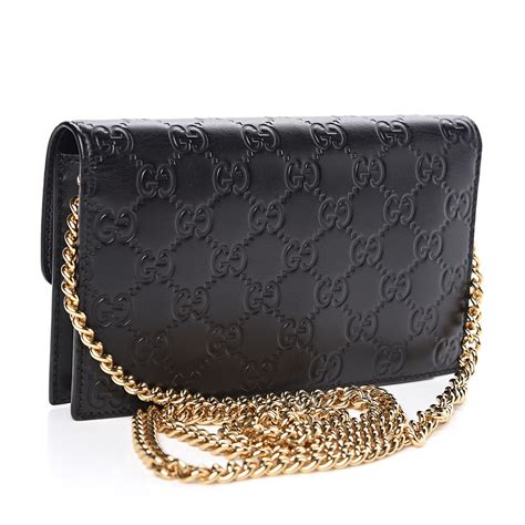 gucci jackie chain wallet|gucci guccissima wallet on chain.